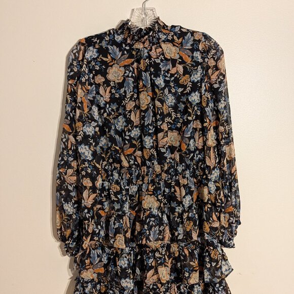 Express Floral Pattern Ruffled Mini Dress - Picture 5 of 6